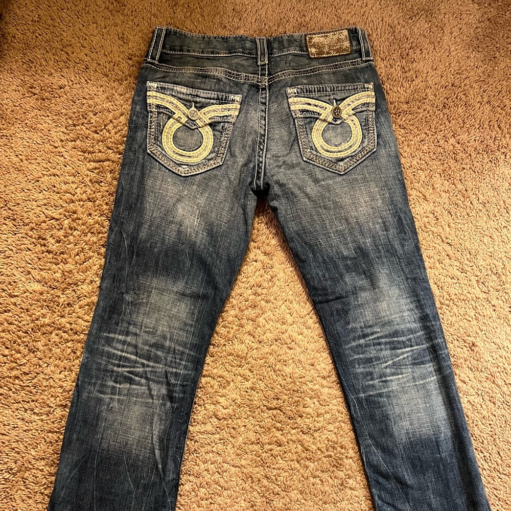 Big Star Pioneer Distressed Straight Cut Jeans size 32R great condition